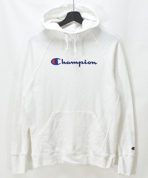 Champion(チャンピオン)の「【ヴィンテージ古着】Champion / チャンピオン ロゴプリント ハイネックパーカー(パーカー・メンズ・ホワイト・MEDIUM)」の1枚目の写真