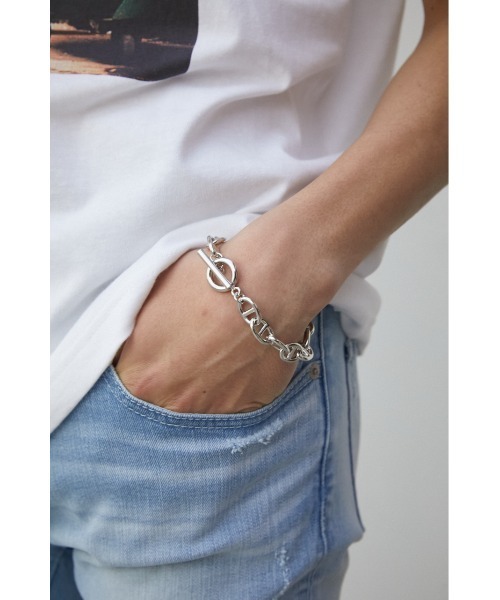 AZUL by moussy（アズールバイマウジー）の「ANCHOR CHAIN BRACELET/アンカーチェーンブレスレット（ブレスレット・メンズ・シルバー・FREE）」の6枚目の写真
