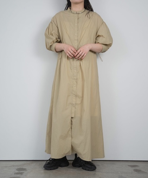 lawgy（ラウジー）の「drawstring waist op（ワンピース・レディース・ベージュ/ブラック/ホワイト・FREE）」の3枚目の写真