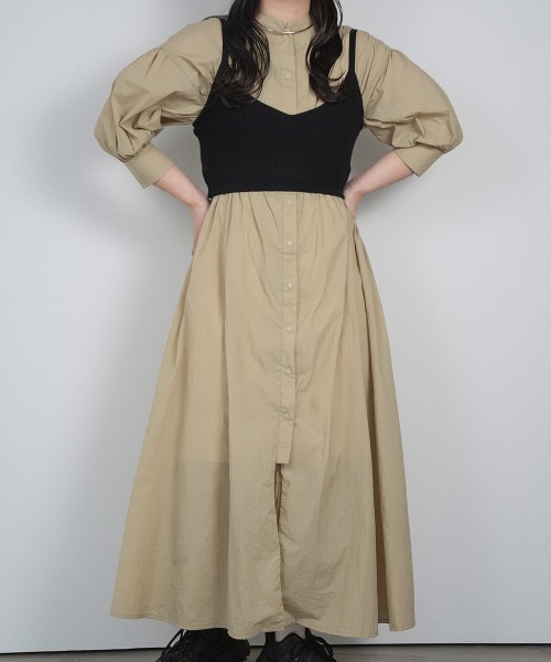 lawgy（ラウジー）の「drawstring waist op（ワンピース・レディース・ベージュ/ブラック/ホワイト・FREE）」の14枚目の写真