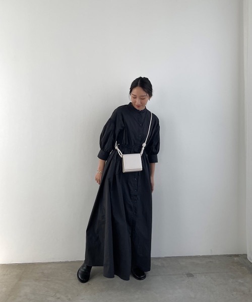 lawgy（ラウジー）の「drawstring waist op（ワンピース・レディース・ベージュ/ブラック/ホワイト・FREE）」の7枚目の写真