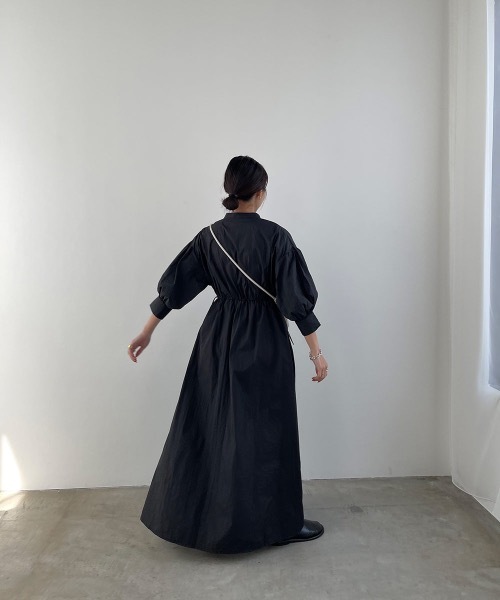 lawgy（ラウジー）の「drawstring waist op（ワンピース・レディース・ベージュ/ブラック/ホワイト・FREE）」の20枚目の写真