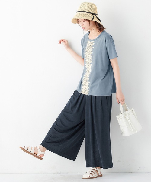 Viola e Viola（ヴィオラエヴィオラ）の「ガーデンレースプルオーバー（Tシャツ/カットソー・レディース・ブラック/ベージュ/ブルー・XX-LARGE/LARGE/X-LARGE/MEDIUM）」の11枚目の写真