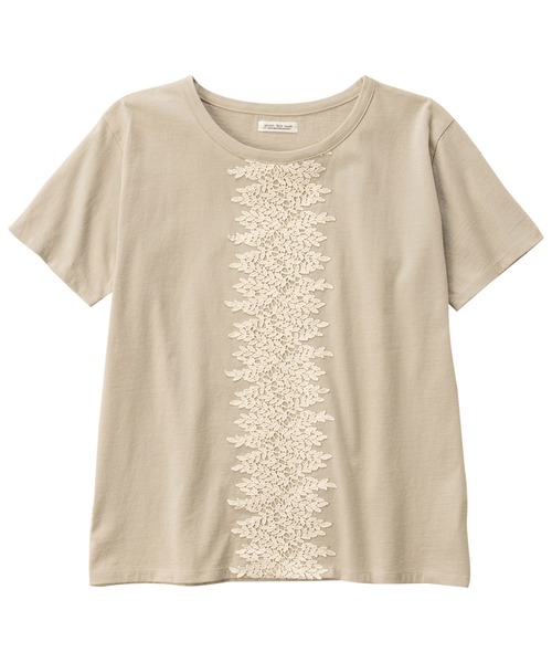 Viola e Viola（ヴィオラエヴィオラ）の「ガーデンレースプルオーバー（Tシャツ/カットソー・レディース・ブラック/ベージュ/ブルー・XX-LARGE/LARGE/X-LARGE/MEDIUM）」の6枚目の写真