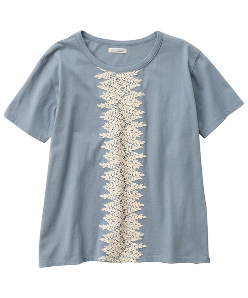 Viola e Viola（ヴィオラエヴィオラ）の「ガーデンレースプルオーバー（Tシャツ/カットソー・レディース・ブラック/ベージュ/ブルー・XX-LARGE/LARGE/X-LARGE/MEDIUM）」の7枚目の写真