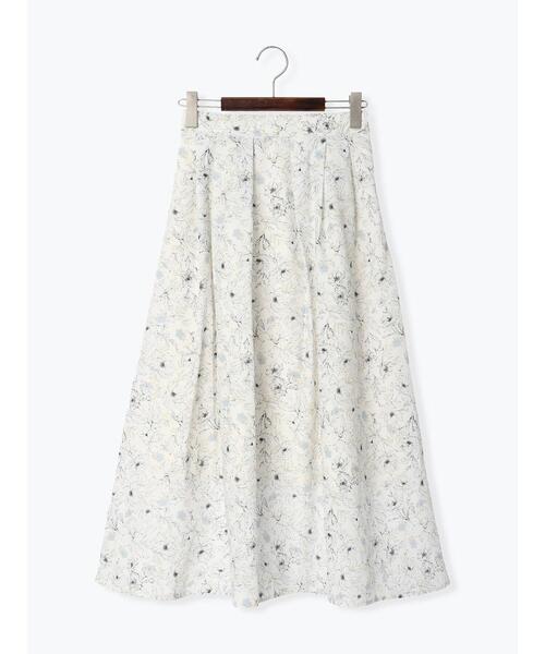 Te chichi（テチチ）の「フラワープリントタックスカート（スカート  