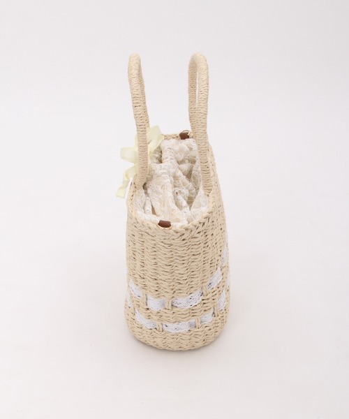 axes femme（アクシーズファム）の「ペーパー×レースかごバッグ（かごバッグ・レディース・ベージュ/ブラウン/ブラック・FREE）」の18枚目の写真