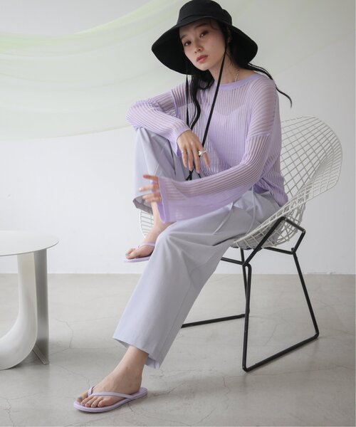 RAY CASSIN(レイカズン)の「【CHEER UP】XS-LL展開 フラットトングサンダル(サンダル・レディース・ブルー/グリーン/パープル/オフホワイト/オレンジ/ブラック・MEDIUM/SMALL)」の9枚目の写真