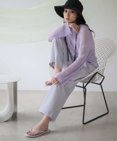 RAY CASSIN(レイカズン)の「【CHEER UP】XS-LL展開 フラットトングサンダル(サンダル・レディース・ブルー/グリーン/パープル/オフホワイト/オレンジ/ブラック・MEDIUM/SMALL)」の10枚目の写真