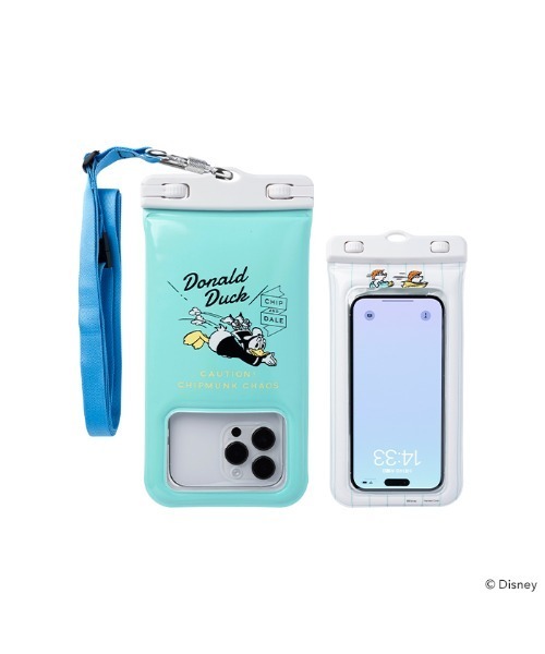 Hamee（ハミィ）の「各種スマートフォン対応 ディズニーキャラクター/DIVAID フローティング防水ケース ワイドサイズ ショルダーストラップ（スマホケース/カバー・レディース・イエロー/ホワイト×ブラック/ホワイト系その他/ブルーグリーン/ホワイト系その他2/ブルー系その他2/ホワイト×レッド/ラベンダー・FREE）」の10枚目の写真