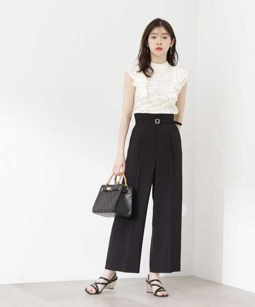 PROPORTION BODY DRESSING（プロポーションボディドレッシング）の「ワンタックハイウエストパンツ / 1213230603（その他パンツ・レディース・ブラック/ホワイト系その他・SMALL/MEDIUM）」の7枚目の写真