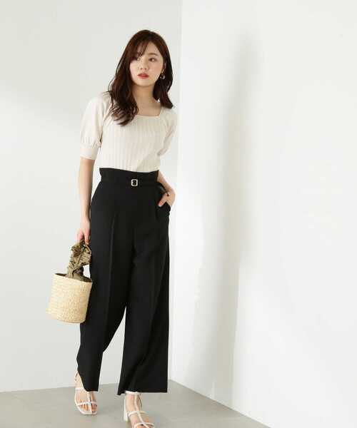 PROPORTION BODY DRESSING（プロポーションボディドレッシング）の「ワンタックハイウエストパンツ / 1213230603（その他パンツ・レディース・ブラック/ホワイト系その他・SMALL/MEDIUM）」の11枚目の写真