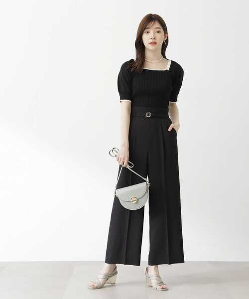 PROPORTION BODY DRESSING（プロポーションボディドレッシング）の「ワンタックハイウエストパンツ / 1213230603（その他パンツ・レディース・ブラック/ホワイト系その他・SMALL/MEDIUM）」の3枚目の写真