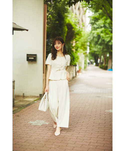 PROPORTION BODY DRESSING（プロポーションボディドレッシング）の「ワンタックハイウエストパンツ / 1213230603（その他パンツ・レディース・ブラック/ホワイト系その他・SMALL/MEDIUM）」の8枚目の写真