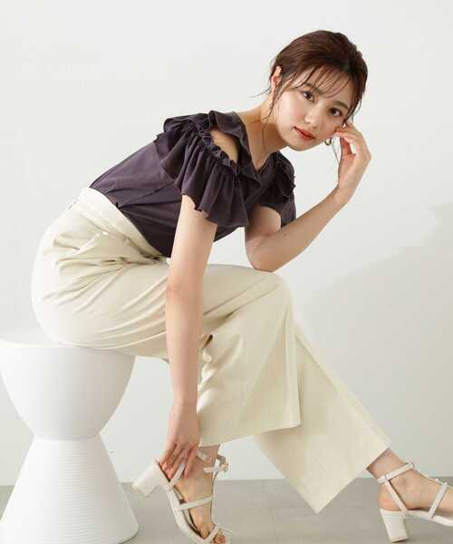 PROPORTION BODY DRESSING（プロポーションボディドレッシング）の「ワンタックハイウエストパンツ / 1213230603（その他パンツ・レディース・ブラック/ホワイト系その他・SMALL/MEDIUM）」の21枚目の写真