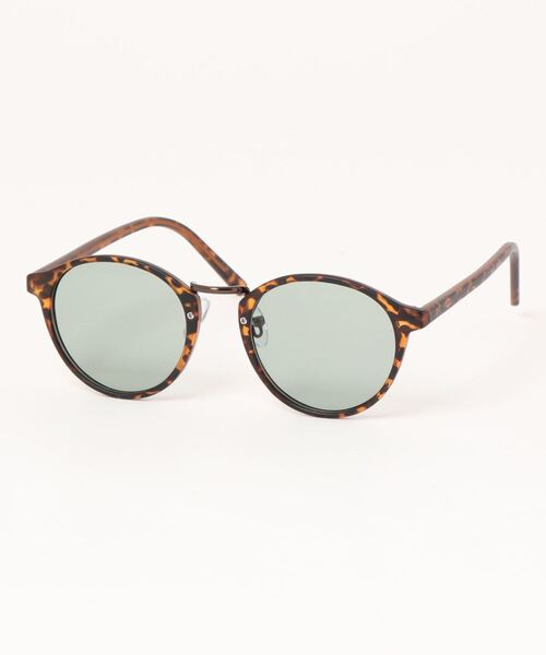 Revo.（レボ）の「＜AGNES＞BOSTON  MAT FLAME COLOR LENS SUNGLASSES / 'アニエス' ボストン マットフレーム サングラス カラーレンズ  UVカット【ケース付き】（サングラス・メンズ・ブラック/ライトグリーン/グリーン系その他/グリーン/ライトブルー・FREE）」の4枚目の写真