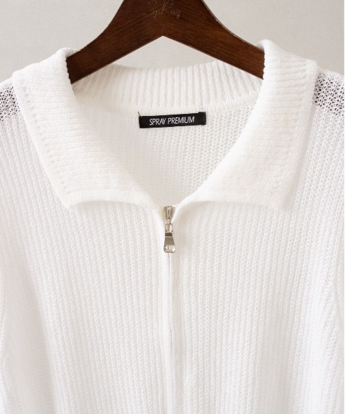 SpRay(スプレイ)の「ダブルZIPニット(ニット/セーター・レディース・ブラック/ホワイト/アイボリー・FREE)」の19枚目の写真