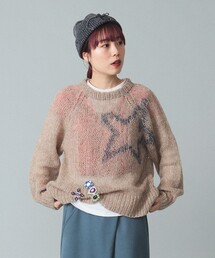 BEAMS BOY | maturely / Spangle Star Crew(ニット/セーター)