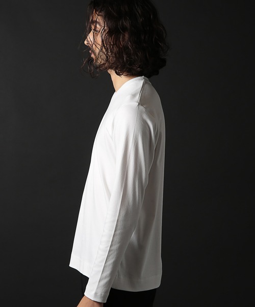 RATTLE TRAP（ラトルトラップ）の「シルケットスムースVネックロンT（Tシャツ/カットソー・メンズ・ホワイト/ブラック・LL/L/M/S）」の10枚目の写真