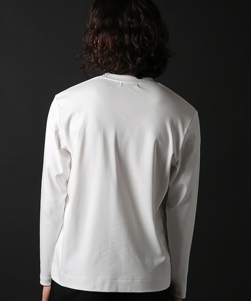 RATTLE TRAP（ラトルトラップ）の「シルケットスムースVネックロンT（Tシャツ/カットソー・メンズ・ホワイト/ブラック・LL/L/M/S）」の12枚目の写真