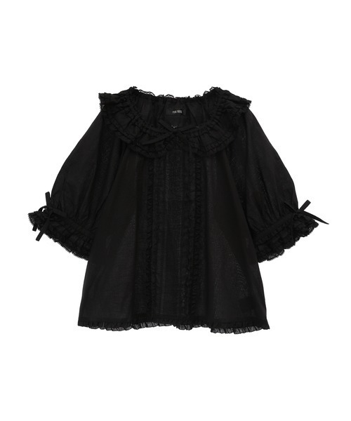 フランス製レース使いブラウス