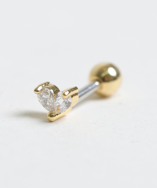 tone(トーン)の「【Peony/ピオニー】/サージカルステンレス 316L ハートスタッドピアス(ピアス(片耳用)・レディース・ゴールド/シルバー/ピンクゴールド・FREE)」の5枚目の写真
