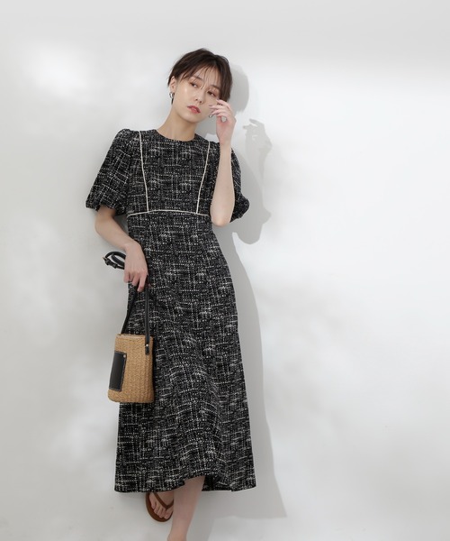 N.（N. Natural Beauty Basic）（エヌエヌナチュラルビューティーベーシック）の「【S Size Line】◆バイカラーパイピングワンピース（ワンピース・レディース・ブラック/オフホワイト・SMALL/MEDIUM）」の19枚目の写真