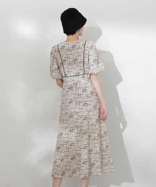 N.（N. Natural Beauty Basic）（エヌエヌナチュラルビューティーベーシック）の「【S Size Line】◆バイカラーパイピングワンピース（ワンピース・レディース・ブラック/オフホワイト・SMALL/MEDIUM）」の9枚目の写真