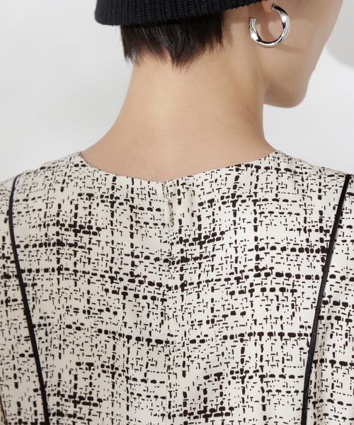 N.（N. Natural Beauty Basic）（エヌエヌナチュラルビューティーベーシック）の「【S Size Line】◆バイカラーパイピングワンピース（ワンピース・レディース・ブラック/オフホワイト・SMALL/MEDIUM）」の12枚目の写真