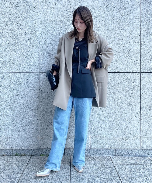 EVOL（イーボル）の「【EVOL】スクエアセンターシームショートブーツ BV23795（ブーツ・レディース・シルバー/ブラウン/ブラック/アイボリー・24.5cm/23.5cm/22.0cm/24.0cm/23.0cm/22.5cm）」の17枚目の写真