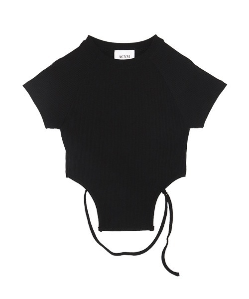 ACYM(アシーム)の「Side strap mini トップス(Tシャツ/カットソー・レディース・ブラック/カーキ/アイボリー・FREE)」の16枚目の写真