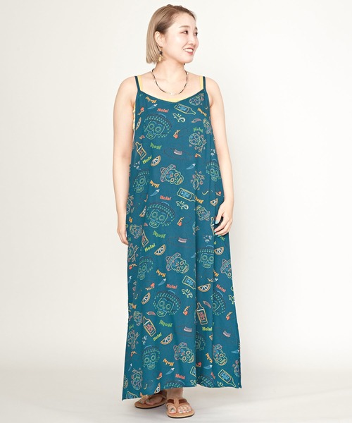 チャイハネ(チャイハネ)の「【チャイハネ】ネオベラキャミワンピース(ワンピース・レディース・ブラック/ターコイズブルー/イエロー・FREE)」の3枚目の写真