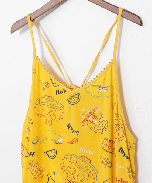 チャイハネ(チャイハネ)の「【チャイハネ】ネオベラキャミワンピース(ワンピース・レディース・ブラック/ターコイズブルー/イエロー・FREE)」の7枚目の写真