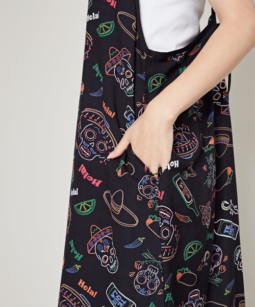 チャイハネ(チャイハネ)の「【チャイハネ】ネオベラキャミワンピース(ワンピース・レディース・ブラック/ターコイズブルー/イエロー・FREE)」の6枚目の写真