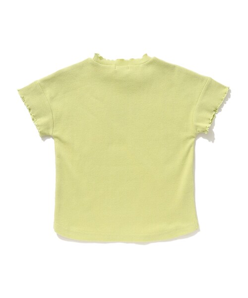 SHOO・LA・RUE（シューラルー）の「◆【110-140cm】メロー使いリブTシャツ（Tシャツ/カットソー・キッズ・ライトベージュ/レモンイエロー/ブルー/ライトグリーン・11/12/13/14）」の6枚目の写真