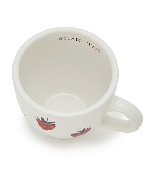 gelato pique - 【新品未使用】ジェラートピケ いちご柄マグカップ 2個 オフホワイト&amp;ピンク gelato pique（ジェラートピケ）の「いちご柄マグカップ（グラス