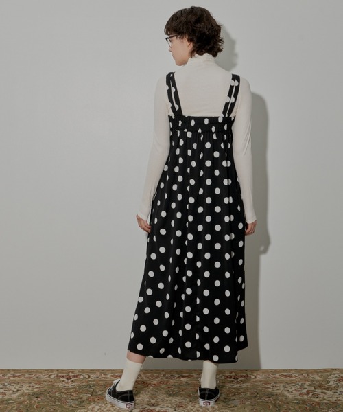 MERLOT（メルロー）の「ダブルストラップジャンスカ（ジャンパースカート・レディース・レッド/ドット/ブラック・FREE）」の16枚目の写真