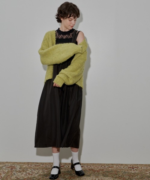 MERLOT（メルロー）の「ダブルストラップジャンスカ（ジャンパースカート・レディース・レッド/ドット/ブラック・FREE）」の7枚目の写真