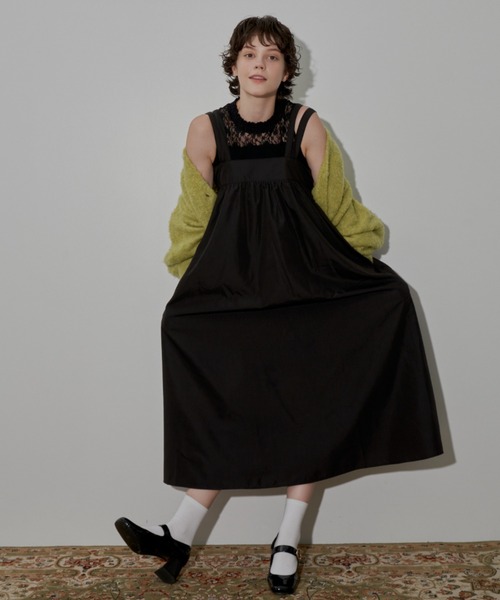 MERLOT（メルロー）の「ダブルストラップジャンスカ（ジャンパースカート・レディース・レッド/ドット/ブラック・FREE）」の4枚目の写真