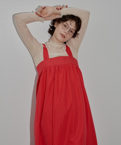 MERLOT（メルロー）の「ダブルストラップジャンスカ（ジャンパースカート・レディース・レッド/ドット/ブラック・FREE）」の21枚目の写真