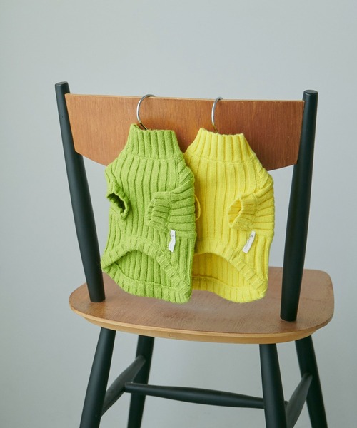 ROPE' PICNIC（ロペピクニック）の「【CM着用商品】【DOG】【WEB限定カラー:ベージュ】リブ切り替えニットプルオーバー/リンクコーデ（ペットウェア・レディース・スミクロ/ベージュ/キナリ/ピンク系その他2/ブルー系その他6/レッド/イエロー/ライトグリーン・M/M size/L/S）」の14枚目の写真