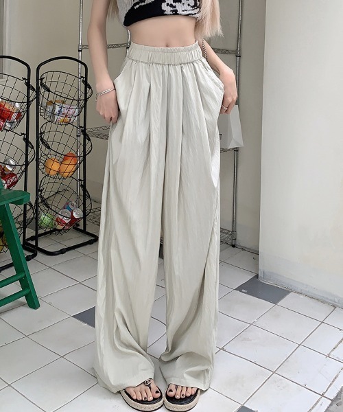 SHEENA(シーナ)の「シワ加工リラックスワイドパンツ(スラックス・レディース・ベージュ/ピンク/アイボリー/グレー系その他/ブラック・M)」の20枚目の写真