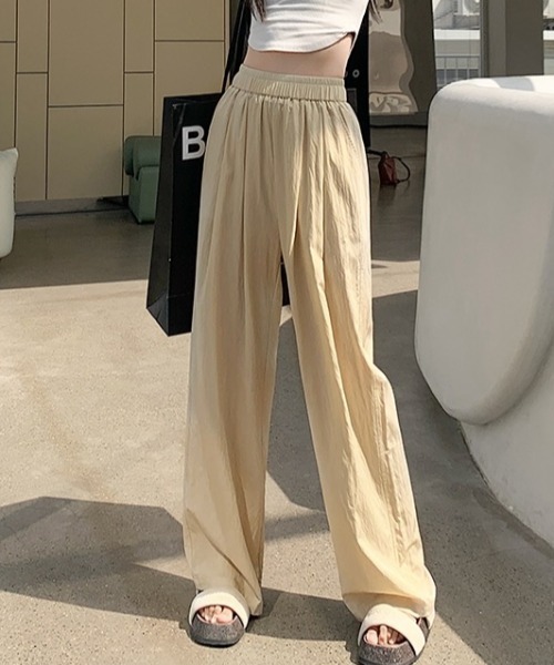 SHEENA(シーナ)の「シワ加工リラックスワイドパンツ(スラックス・レディース・ベージュ/ピンク/アイボリー/グレー系その他/ブラック・M)」の11枚目の写真