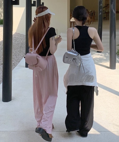 SHEENA(シーナ)の「シワ加工リラックスワイドパンツ(スラックス・レディース・ベージュ/ピンク/アイボリー/グレー系その他/ブラック・M)」の14枚目の写真