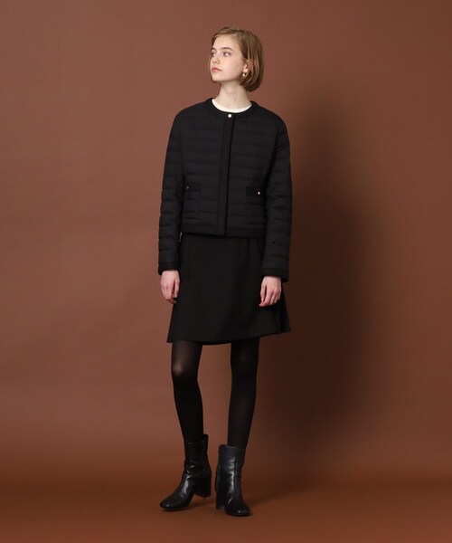 DRESSTERIOR] ノーカラーライトダウンジャケット