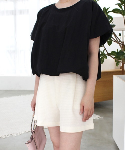 MODE ROBE(モードローブ)の「チェックタックショートパンツ(その他パンツ・レディース・グリーン/アイボリー/ブラック・M/S)」の19枚目の写真