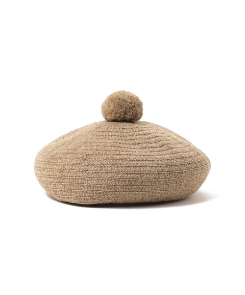 BEAMS BOY（ビームスボーイ）の「cableami × BEAMS BOY / シェットランドウール ベレー帽（ハンチング/ベレー帽・レディース・チャコールグレー/ベージュ・FREE）」の11枚目の写真