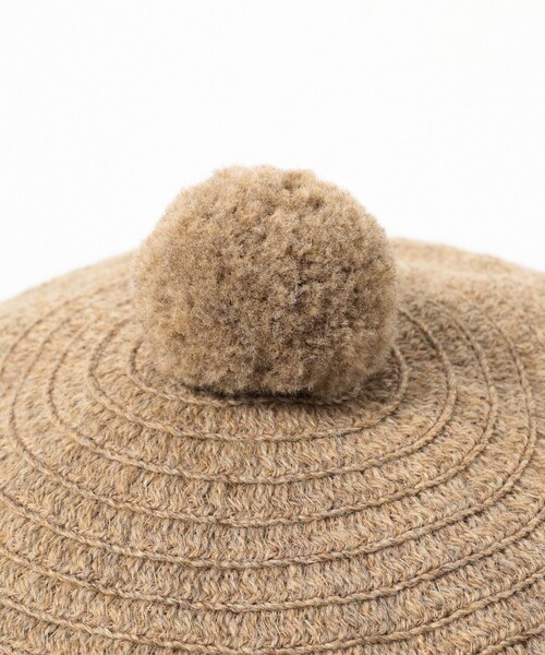 BEAMS BOY（ビームスボーイ）の「cableami × BEAMS BOY / シェットランドウール ベレー帽（ハンチング/ベレー帽・レディース・チャコールグレー/ベージュ・FREE）」の9枚目の写真