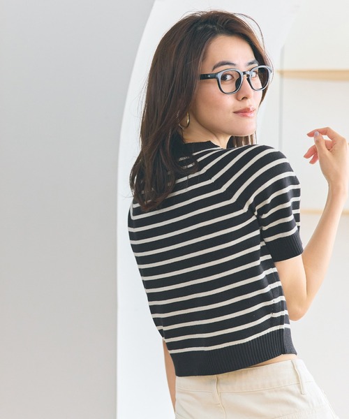 coca(coca)(コカ)の「半袖クルーネックニットトップス(ニット/セーター・レディース・アイボリー/ブラック/A/B/ブラウン/ホワイト/その他1/グレー・L/M/S/XL)」の12枚目の写真