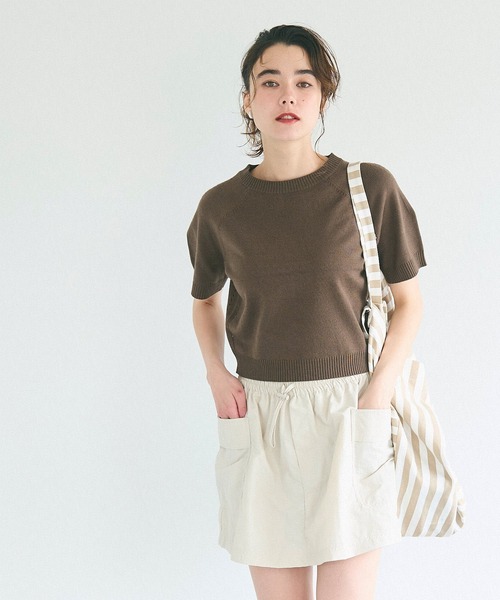 coca(coca)(コカ)の「半袖クルーネックニットトップス(ニット/セーター・レディース・アイボリー/ブラック/A/B/ブラウン/ホワイト/その他1/グレー・L/M/S/XL)」の22枚目の写真